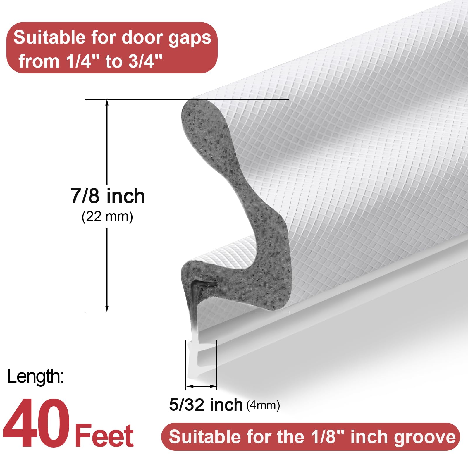 Litaibai 40ft weatherstrip roll ready for long door runs