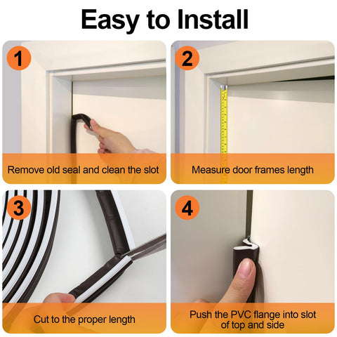 Litaibai durable PVC flange brown for secure frame fit