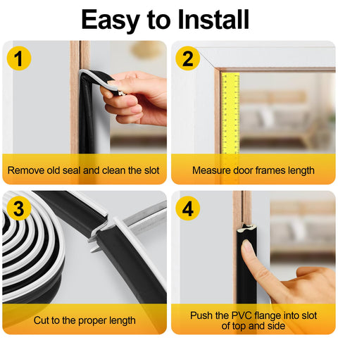 Litaibai exterior door weatherproof seal helps reduce drafts and enhance comfort.