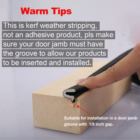 Litaibai kerf door seal shows groove insertion for secure install