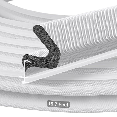 Litaibai kerf weatherstripping door seal with PVC flange for grooved doors.