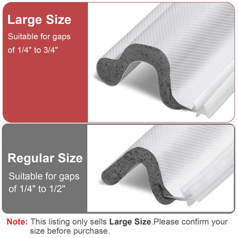 Closeup of Litaibai seal showing large gap coverage and flexible material