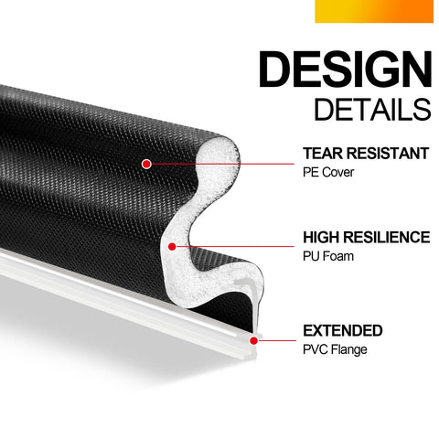 Litaibai plastic flange-kerf groove attachment ensures clean, glue-free installation.