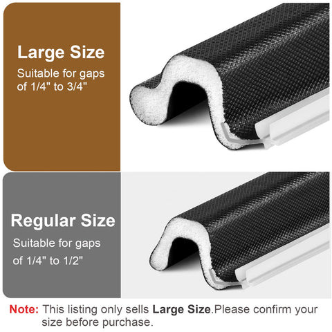 Litaibai v-shape water droplet end seal improves sealing area on door gaps.