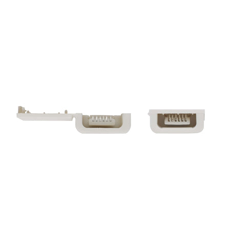 Cabinet ambient lighting setup with Litcessory white connector for color continuity