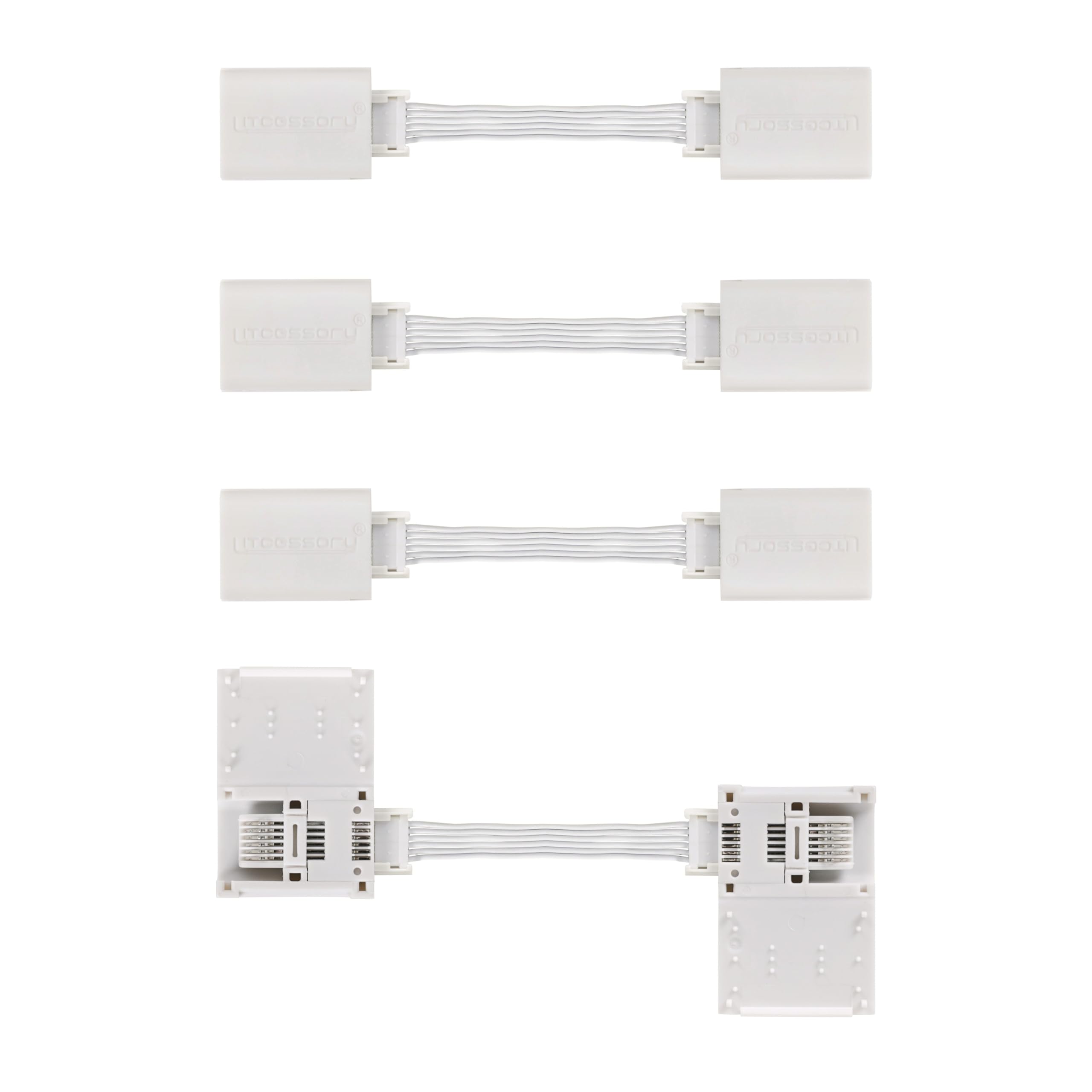 Litcessory flat, flexible cable enables smooth installations on corners.