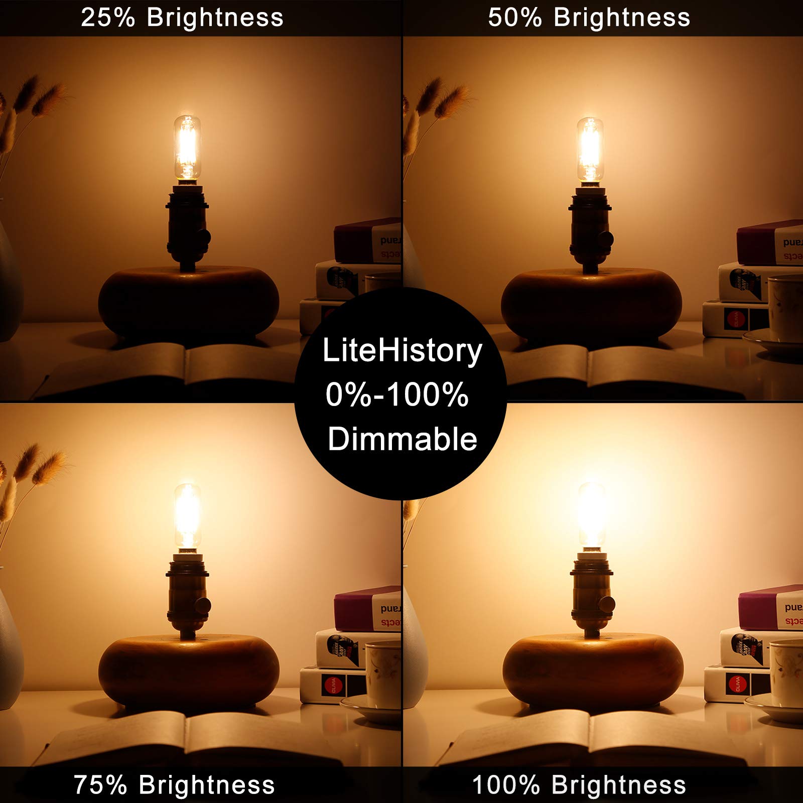 LiteHistory 360-degree light with smooth dimming for living room lamps.