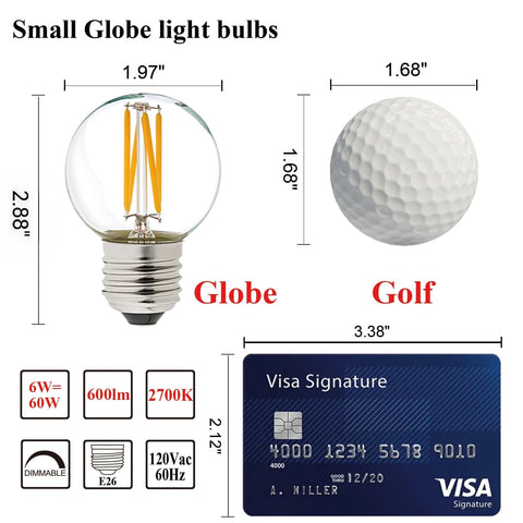 LiteHistory 600 lumens lighting for vanity and chandeliers with wide 360-degree beam