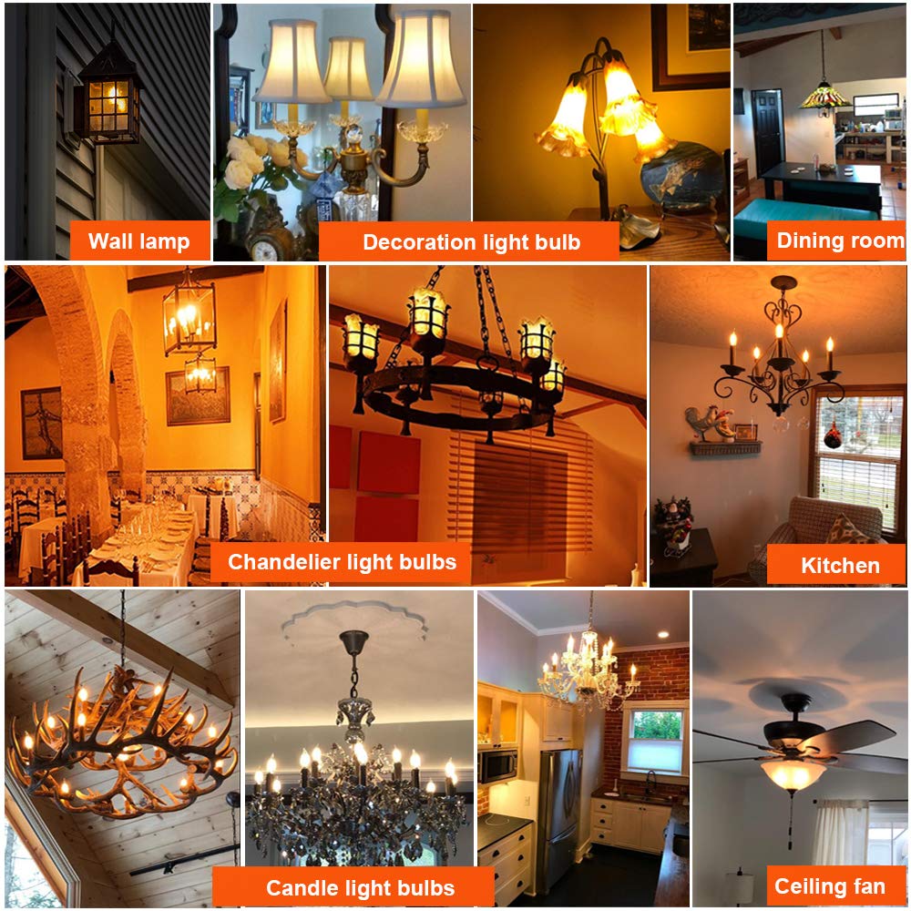 LiteHistory amber light bulb ideal for dining, bedrooms, and entryways.
