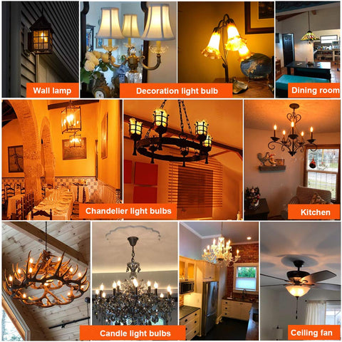 LiteHistory amber light bulb ideal for dining, bedrooms, and entryways.