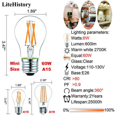 LiteHistory energy-saving vintage LED bulb reducing monthly energy use.