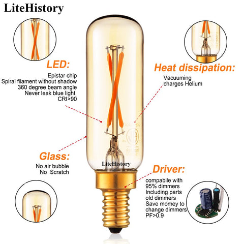 LiteHistory quick-on amber light with instant illumination for immediate use.