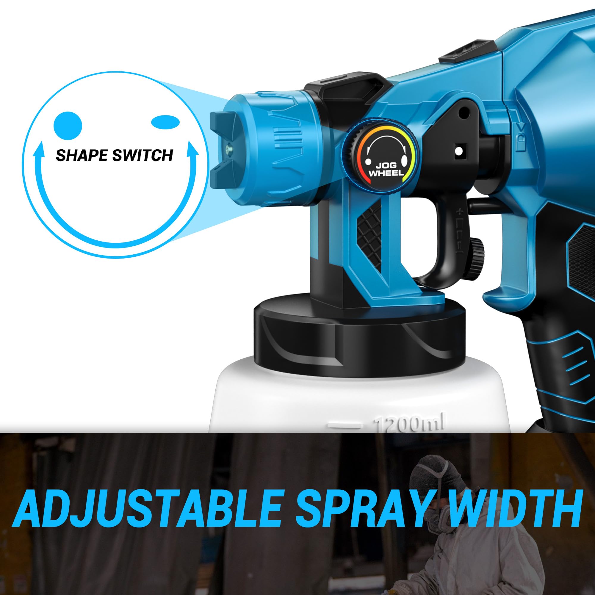 LITEKON 1000W motor in action delivers strong spray performance.