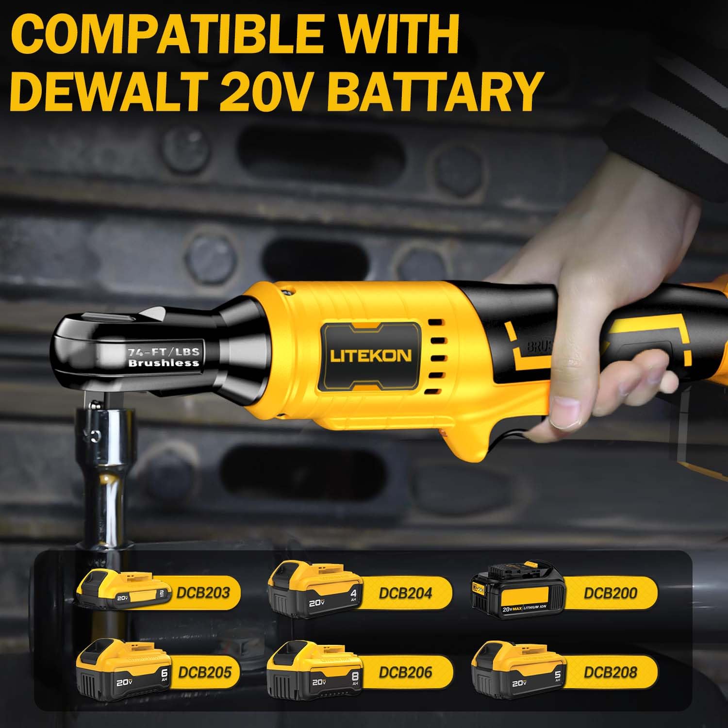 LITEKON ratchet delivers up to 74 ft-lbs torque