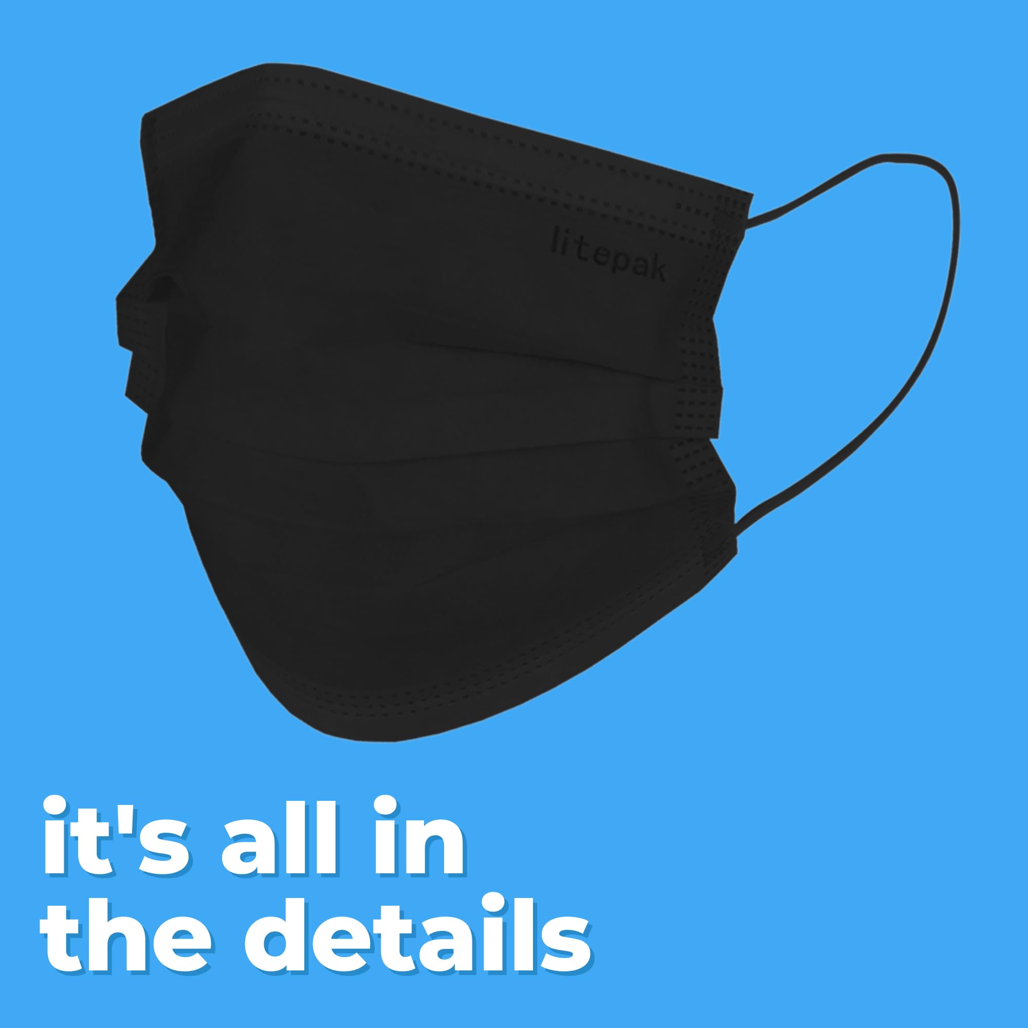 Litepak black masks in use, suggesting quick daily protection for shared spaces.