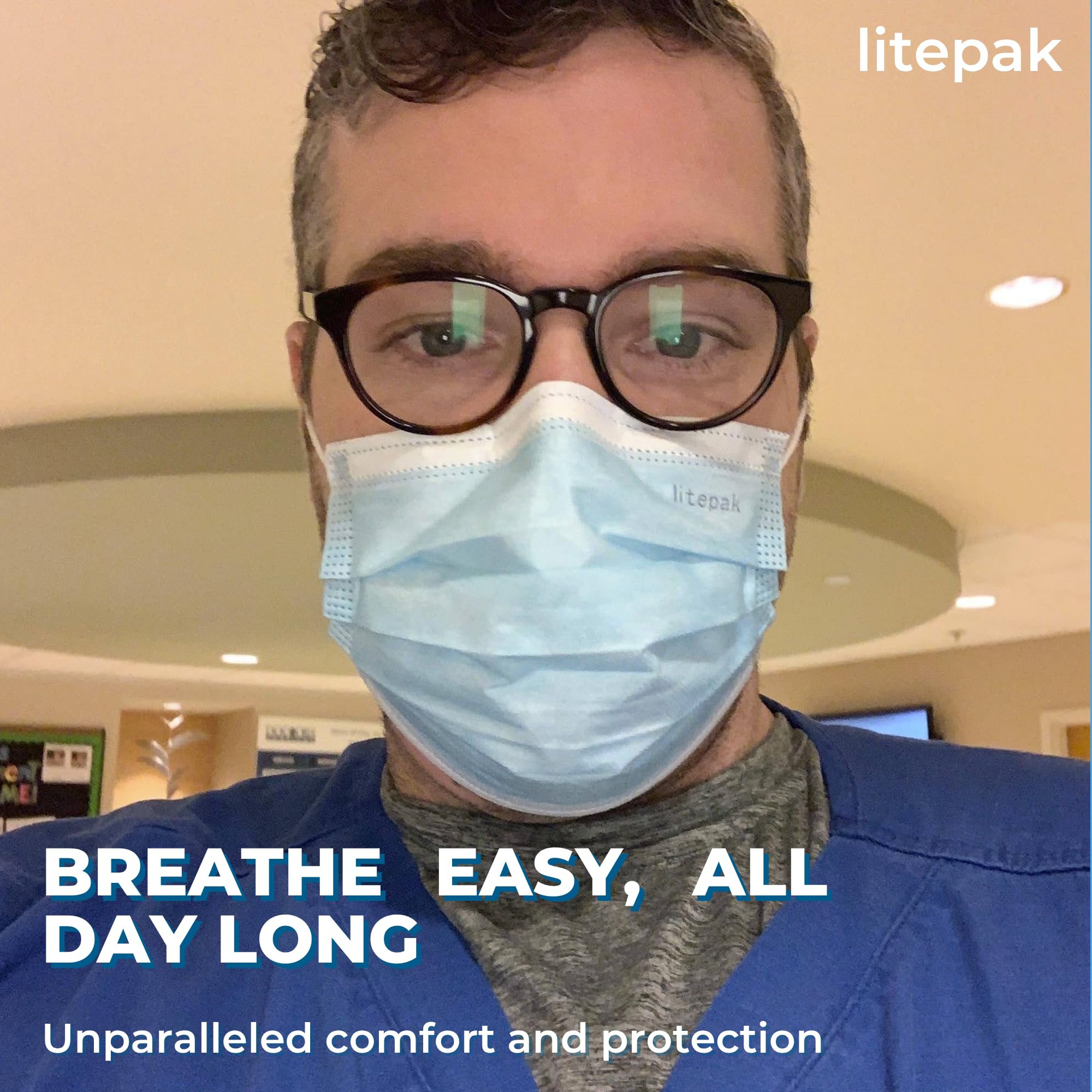 Litepak ear-loop design for comfortable wear