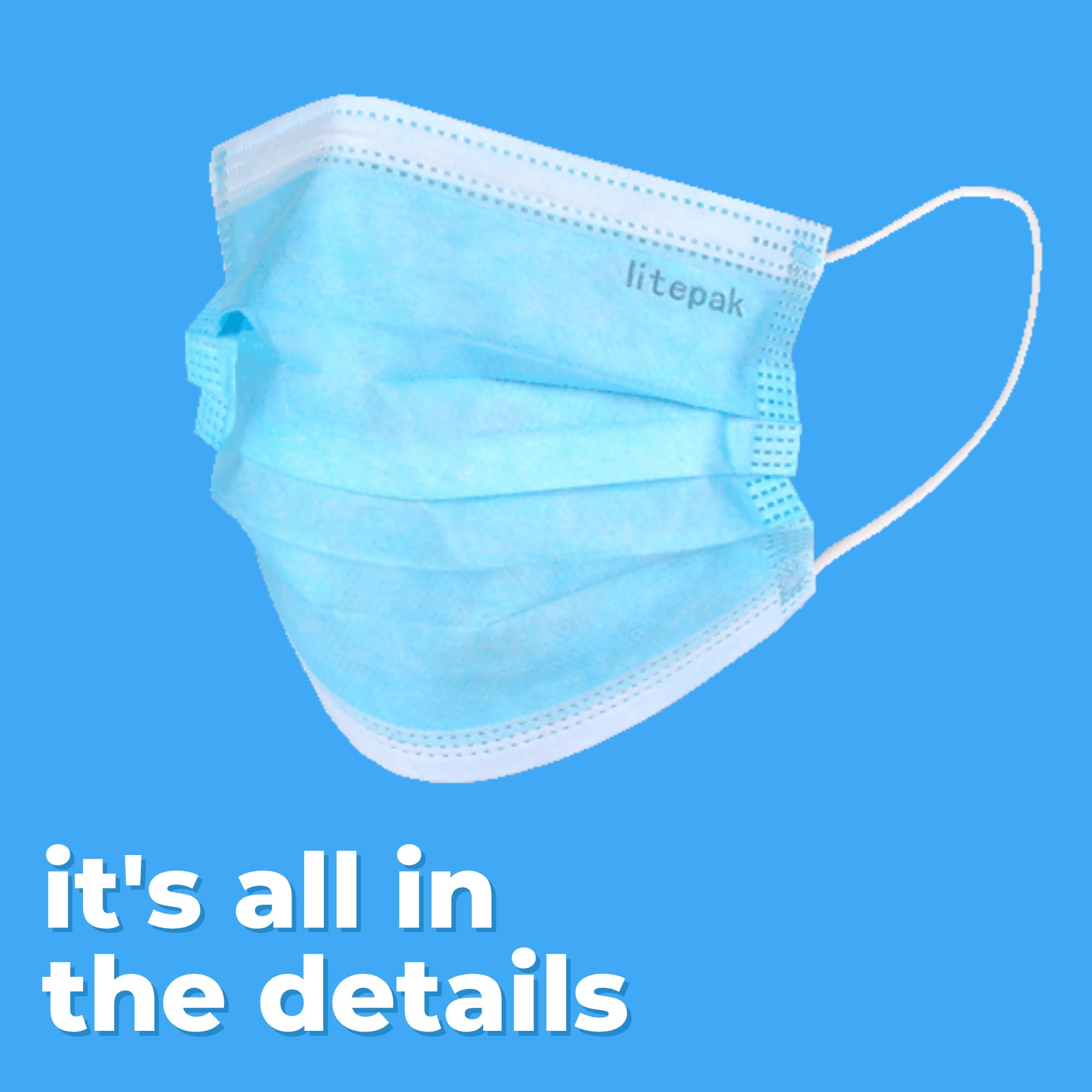 Litepak soft-edged ear loops reduce irritation during wear
