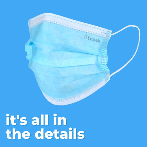 Litepak soft-edged ear loops reduce irritation during wear