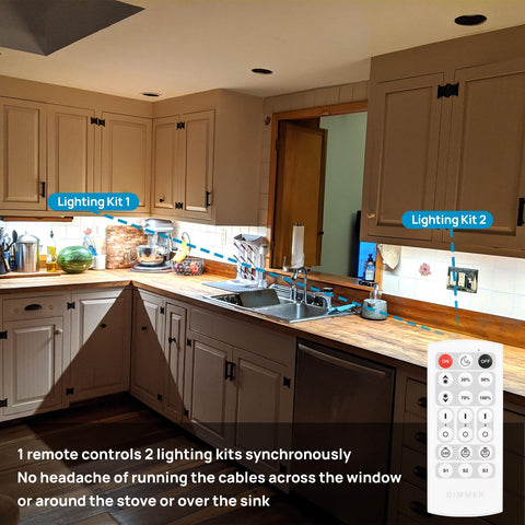 Litever 21W LED bars provide bright daylight for kitchen prep areas
