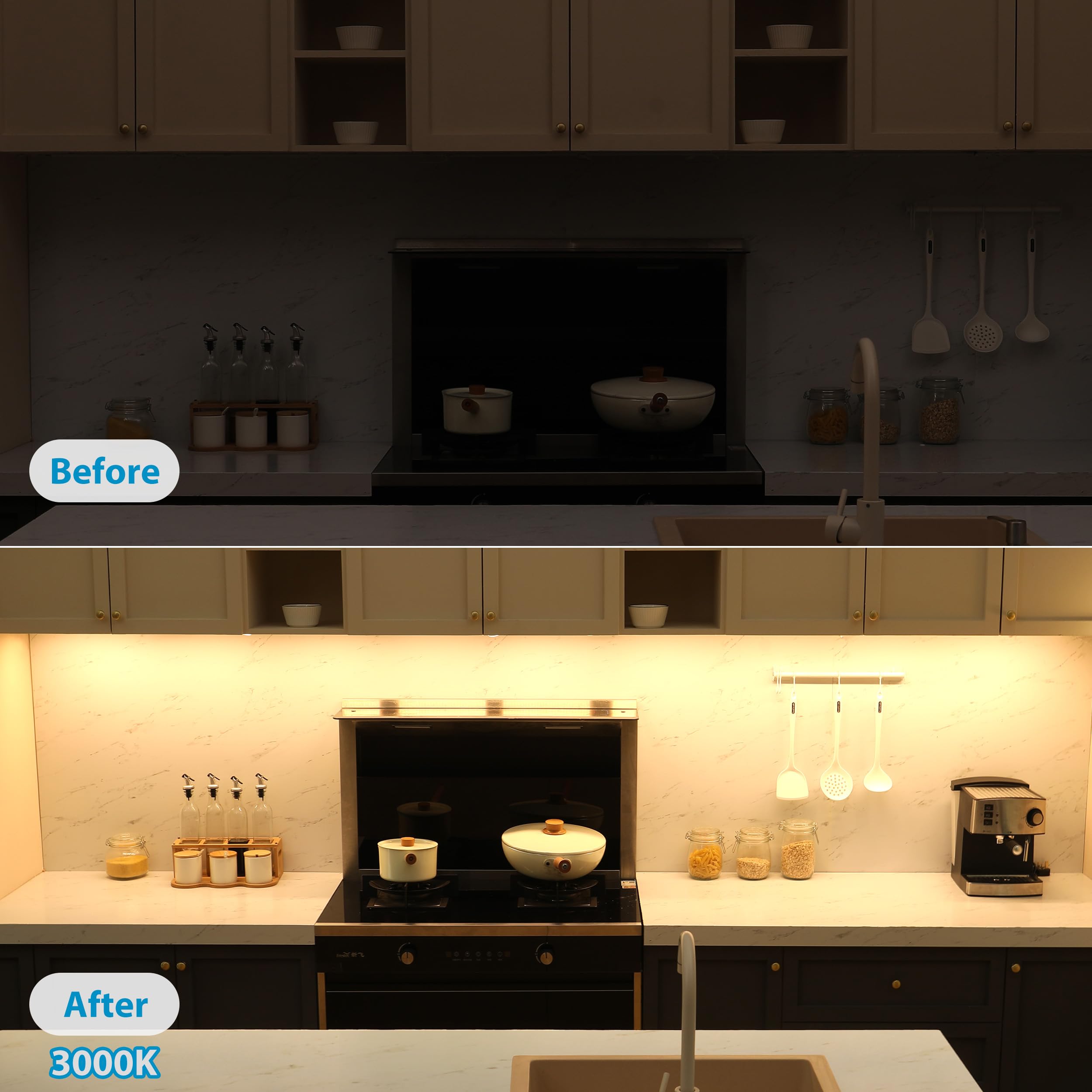 Litever 12-inch LED bar installation for seamless kitchen task lighting