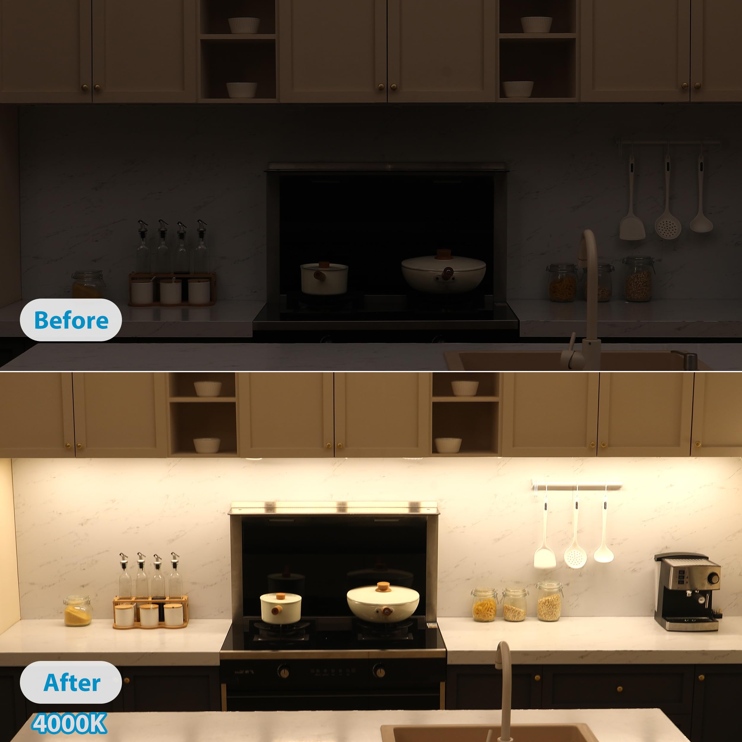 Litever 28W LED strip provides smooth, glare-free illumination with no dots