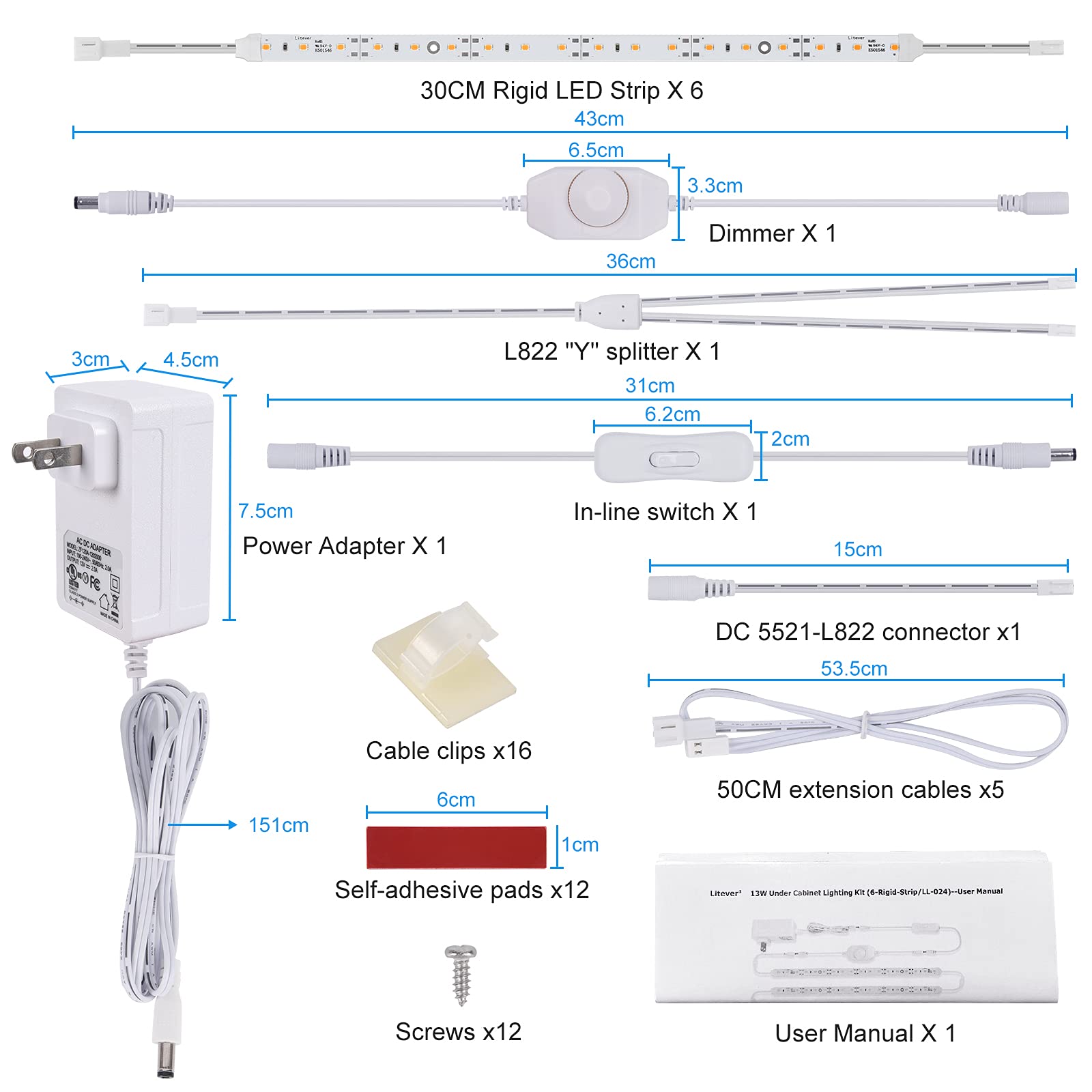 Litever power adapter class-2 design ensures safe, reliable operation.