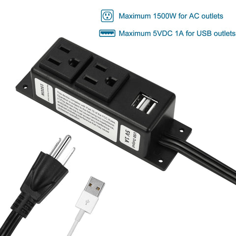 Litever two US outlets provide 110V power for lighting and gadgets.
