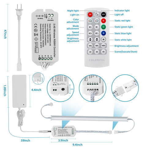 Litever extension cables and two-way splitters support flexible DIY layouts.