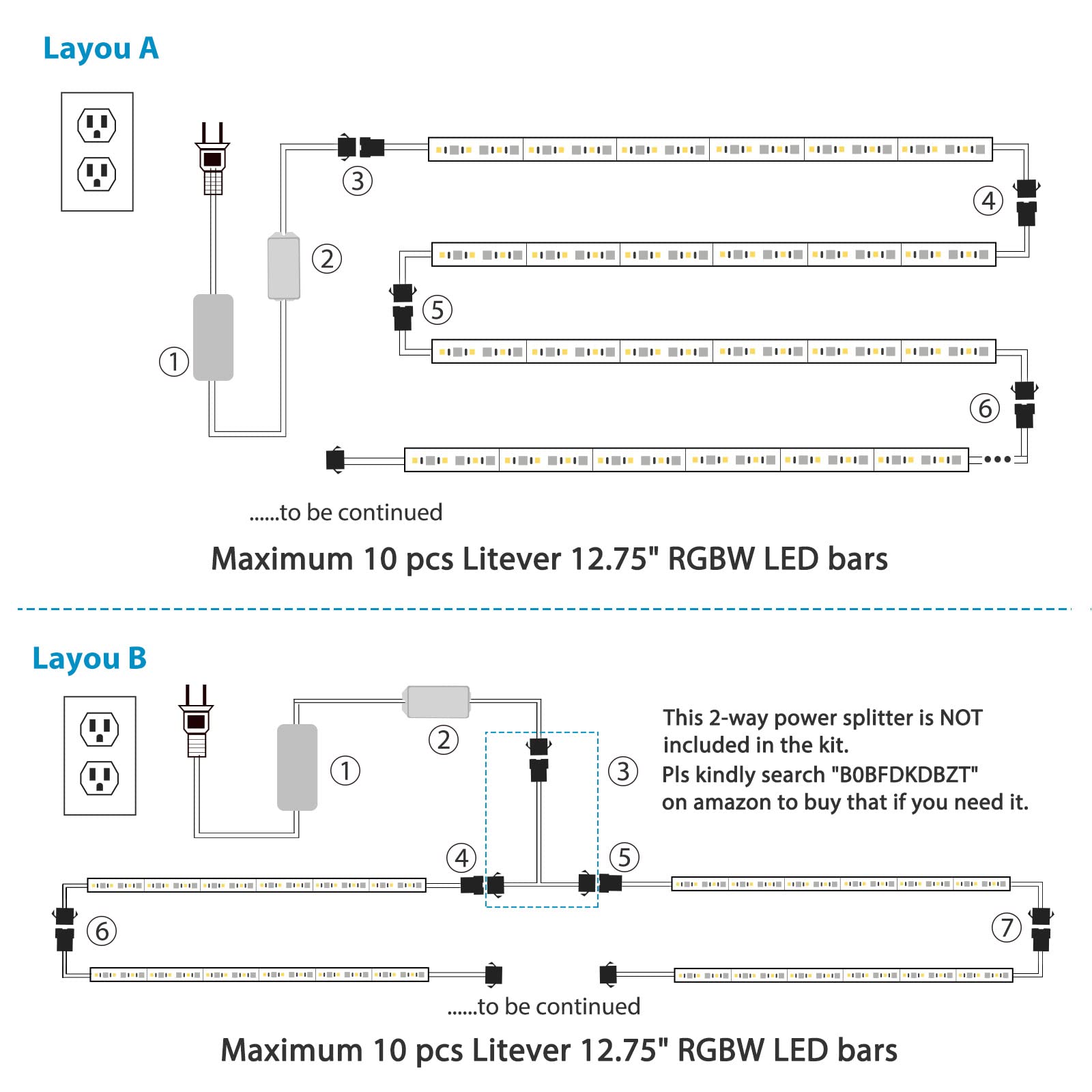 Litever included power supply keeps setup tidy with plug-in operation.