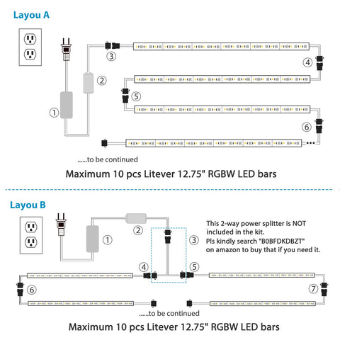Litever included power supply keeps setup tidy with plug-in operation.