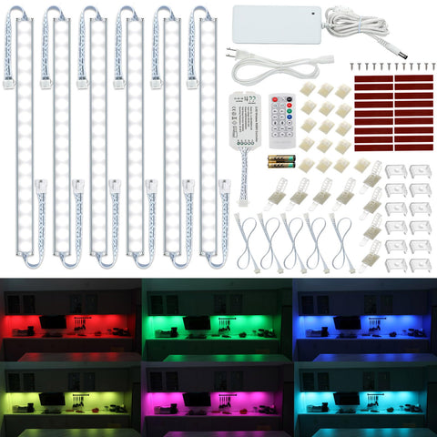 Litever under-cabinet LED kit RGB strips bright for vibrant kitchen mood lighting.