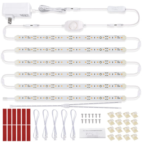 Litever under-cabinet LED strip kit front view for space-saving kitchen lighting.