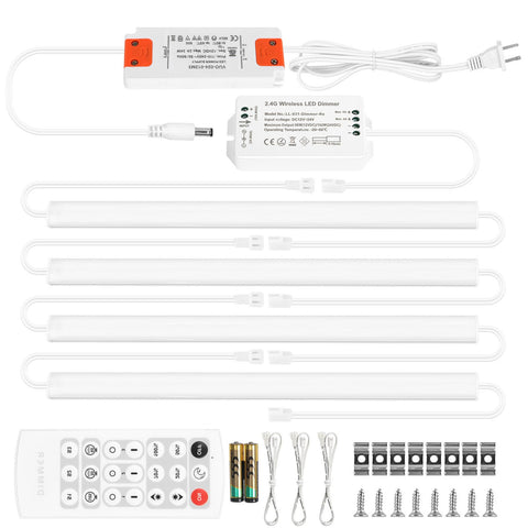Litever under cabinet light kit with slim design hidden for discreet task lighting