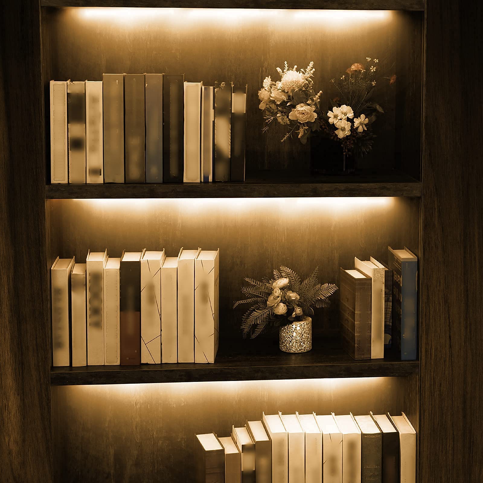 Litever warm white 2700K strip creates cozy ambient lighting.