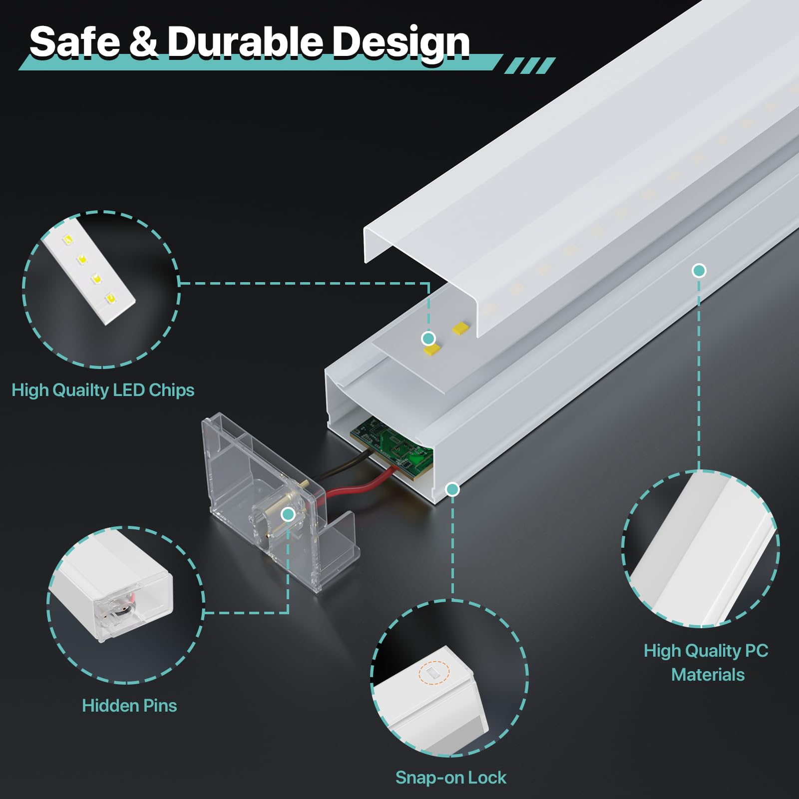 Litezone hexagon light 6500K natural white close-up highlights daylight-like color.
