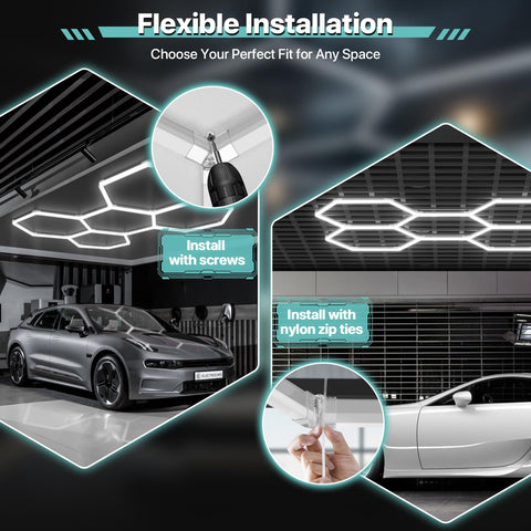 Litezone hexagon light installation demonstrates plug-and-play setup for fast deployment.