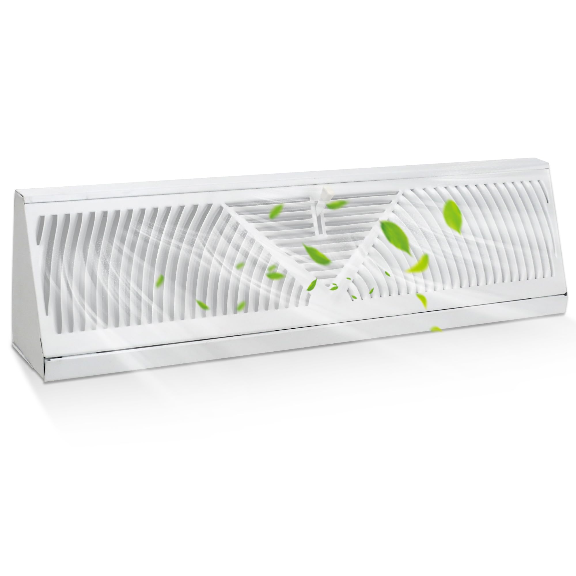 LitGURU 18-inch baseboard diffuser front view showing balanced air flow