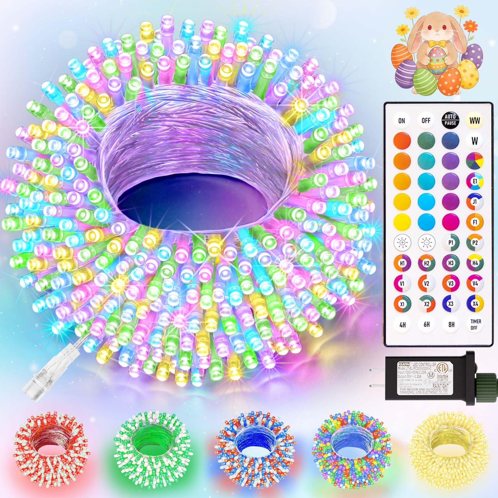 LitHome 33ft 100 LED color-changing lights create romantic wedding ambiance.