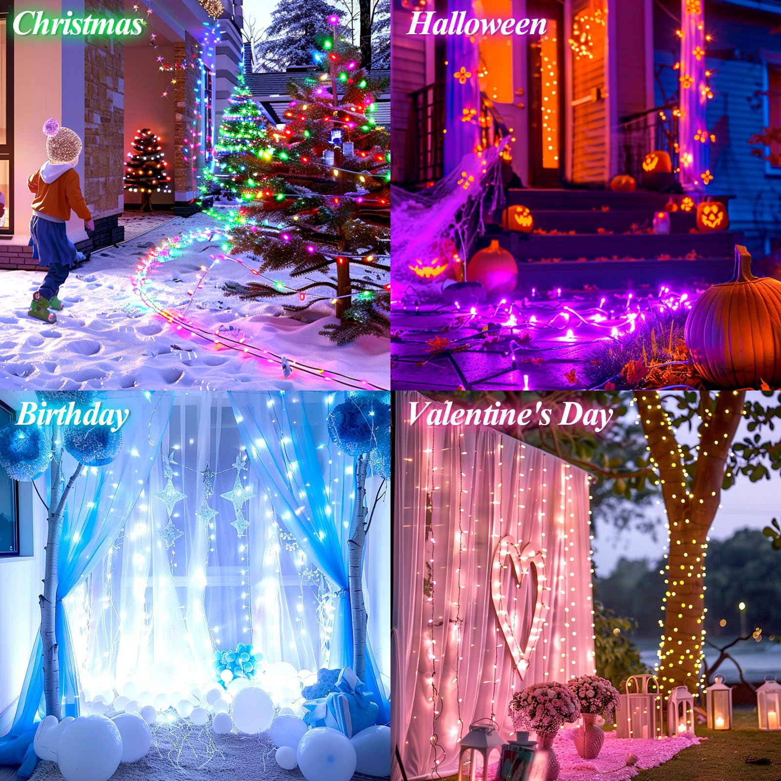 LitHome four brightness levels and eight dynamic lighting modes