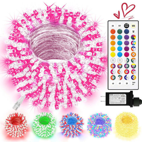 LitHome color-changing Christmas lights, 66ft, 200 LEDs for vibrant indoor or outdoor decor