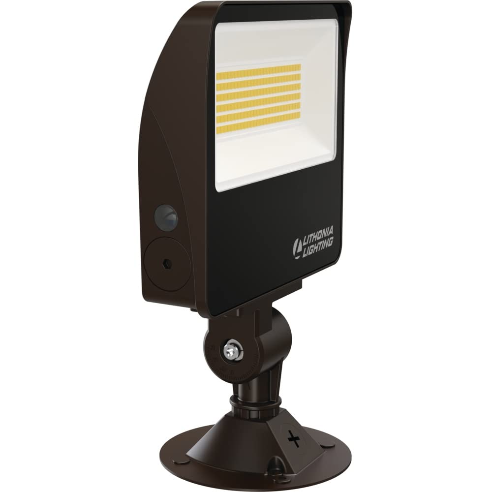 Lithonia ESXF floodlight mounted on a wall for efficient exterior illumination.
