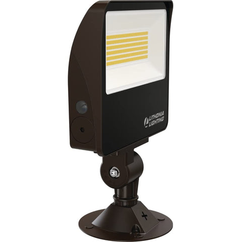 Lithonia ESXF floodlight mounted on a wall for efficient exterior illumination.