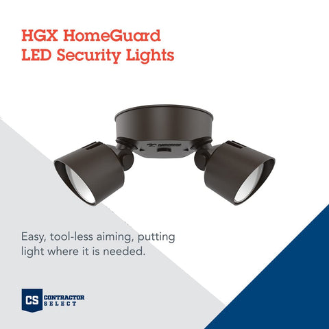 Rugged die-cast aluminum construction of the HomeGuard fixture.