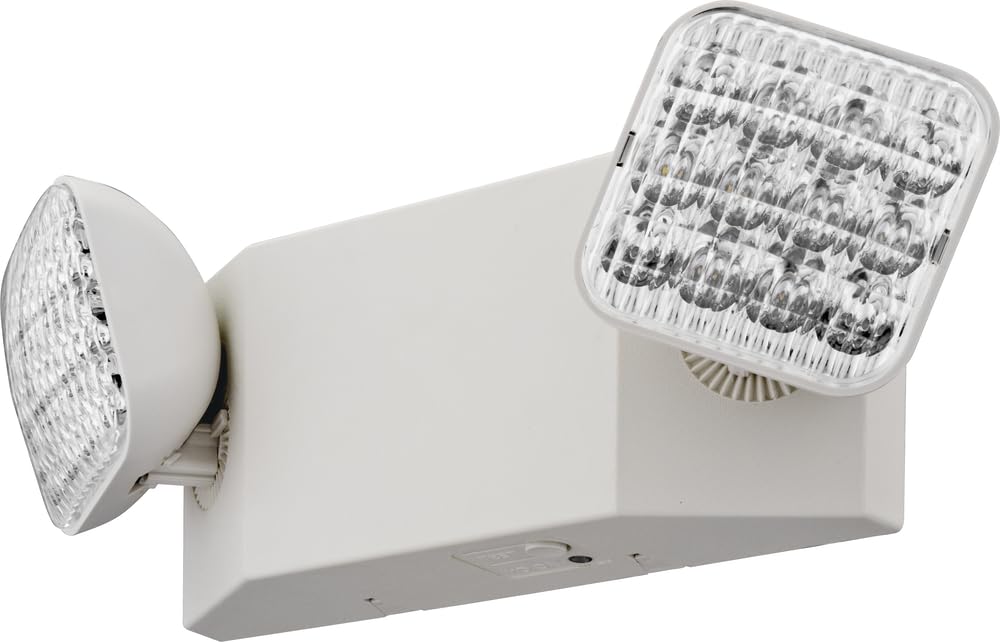 Lithonia Lighting Basics 90-minute backup powers outages with clear light.