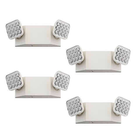 Lithonia Lighting Basics emergency light with dual adjustable LED heads for reliable stairwell illumination.