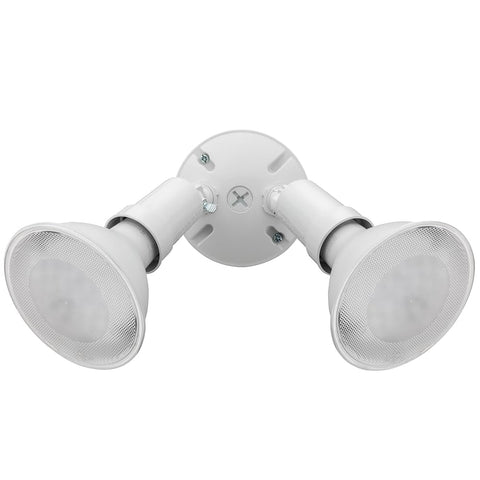 Lithonia Lighting two-lamp design offers brighter coverage across entryways and walkways.