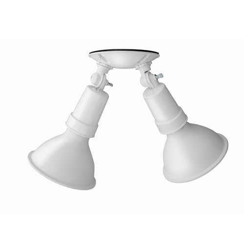Lithonia Lighting durable white outdoor flood light for driveways and patios.