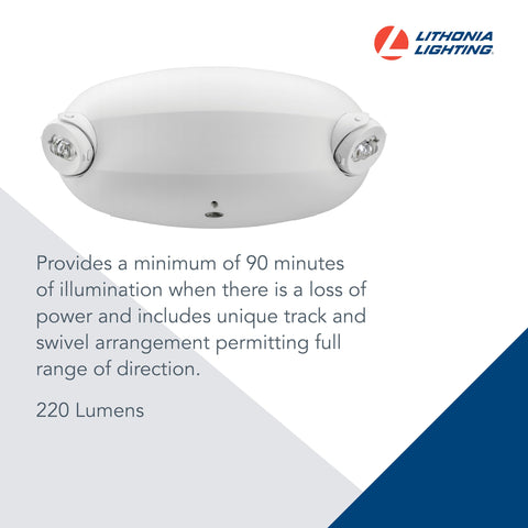 Lithonia Quantum emergency light nickel cadmium battery provides maintenance-free backup