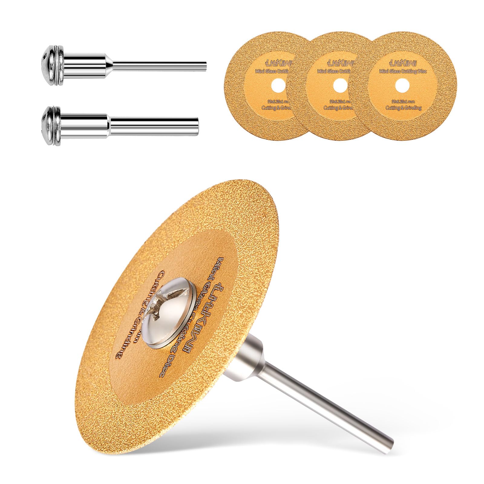 LitKiwi mini glasses cutting disc 1mm ultra-thin blade for smooth glass cuts.