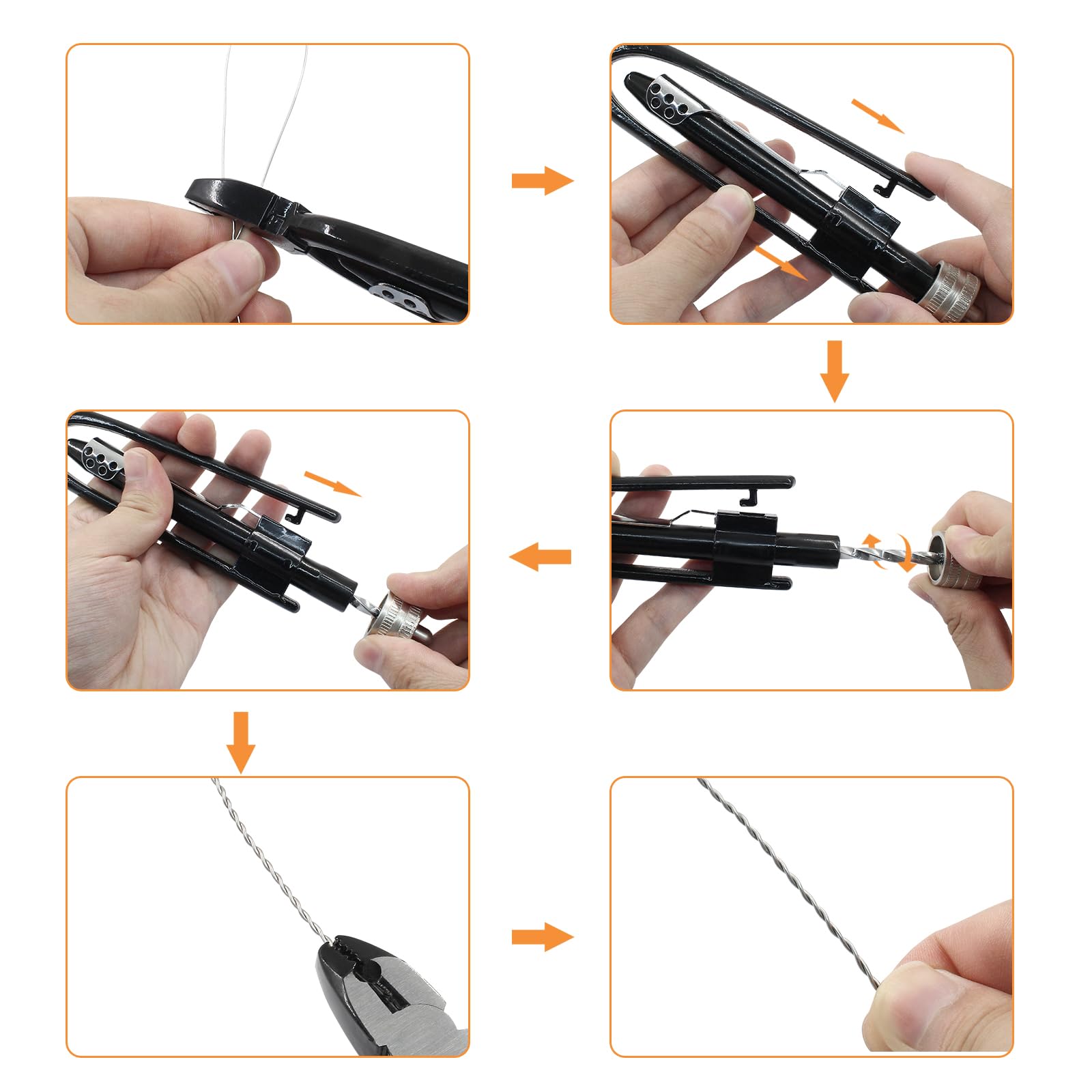 Litoexpe lock wire pliers in use, showing reliable locking action.